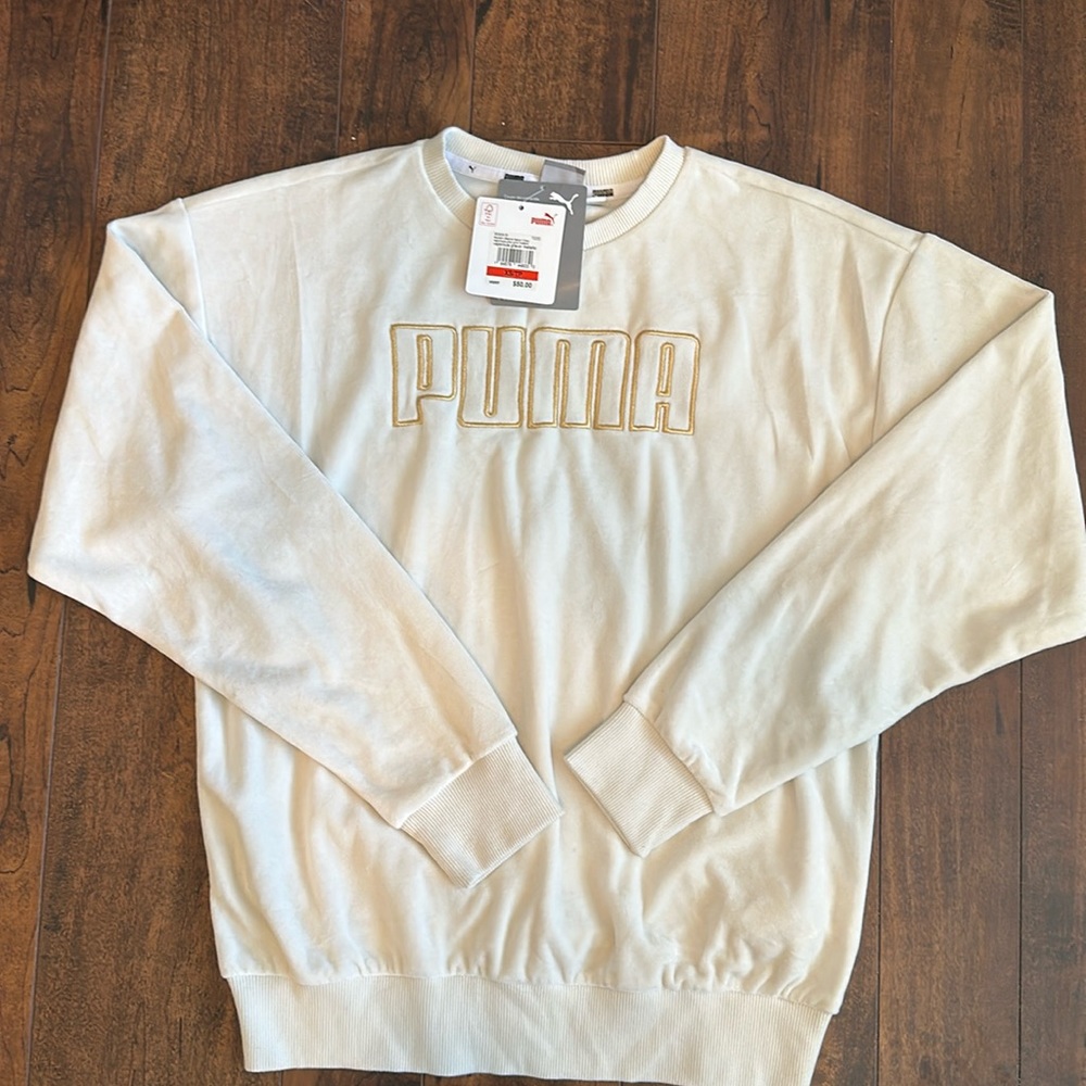 Velour crew sweatshirt
